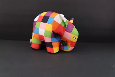 Crocodile Creek Elmer The Patchwork Elephant 7  X 6  Plush David McKee 1993 • $20.95