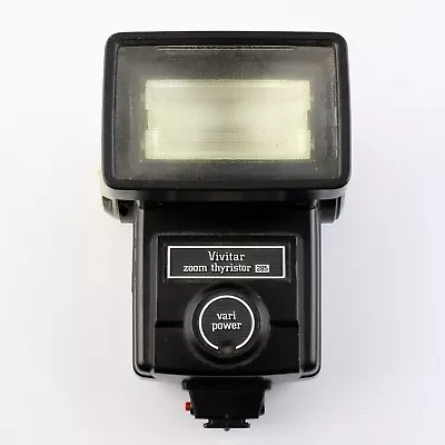 Vivitar 285 Zoom Thyristor Flash - Missing Battery Carrier - Tested & Working! • $11.99