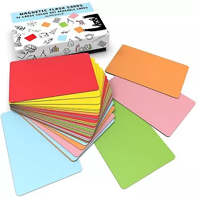 Dry Erase Magnetic Labels 5.6 X 3.7 In Solid Colors Large Dry Erase Magnets... • $41.75