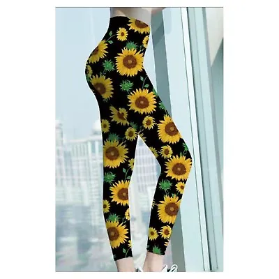 Plus Size Women Ladies Printed Legging High Waist Active Summer Pants UK 16-22 • £14.99