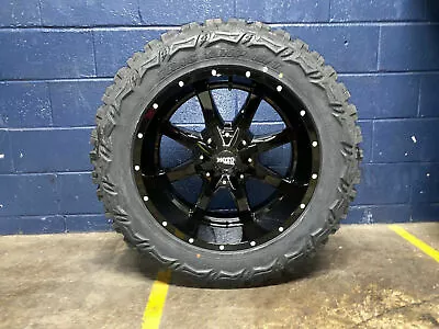 20x10 Black Moto Metal MO970 Wheels Rims 33  MT Tires 8x170 Ford Super Duty F350 • $2184.05