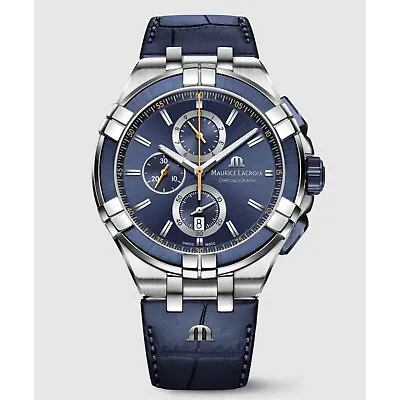 Maurice Lacroix AI1018-SS001-432-4 Men's Aikon Blue Dial Quartz Watch • $659.37