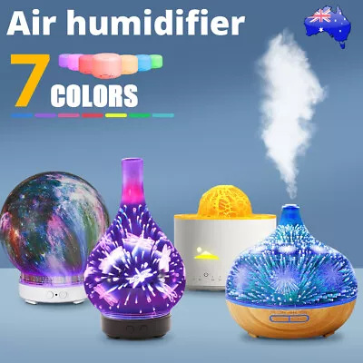 LED Flame Aromatherapy Diffuser Essential Oil Ultrasonic Air Humidifier Purifier • $15.34