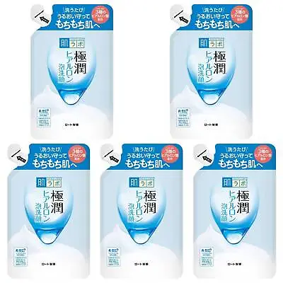 ROHTO Hada Labo Gokujyun Hyaluron Foaming Face Wash Refill 140ml Set Of 5 • $75.80