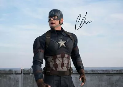 Chris Evans - Captain America Signed Autographed 6x4 Photo • £3.89