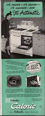 1948 Vintage Ad Caloric Automatic Gas Range Retro Appliance Stove   10/01/23 • $8.59