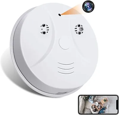 Spy Hidden Camera WiFi Battery Real Smoke Detector 1080p  Video Recording • $89.88