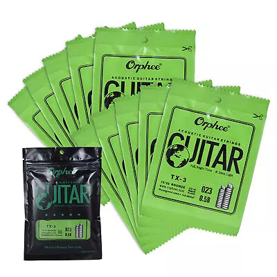 10 Pcs Orphee TX-3 Acoustic Guitar Strings 3rd G-String .023 Extra Light Z4N0 • $6.29