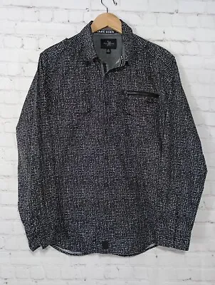 MARC ECHO CUT & SEW Dress Shirt Men’s Size Large Black Button Up Long Sleeve • $19.80