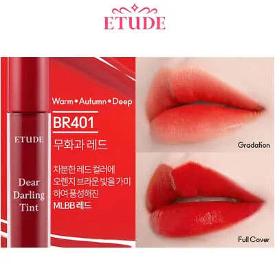 ETUDE HOUSE Dear Darling Water Gel Tint #BR401 Fig Red  Lip Stain Made Korea • $13.83