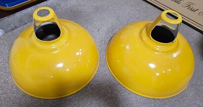 £159.99 • Buy 2 X Coolicon Large (40cm) Enamel Light Shades - Yellow 