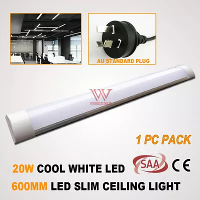 20W LED Batten Ceiling Lamp Fluorescent Tubes Shop Flood Panel Down Light Bar T8 • $16.95