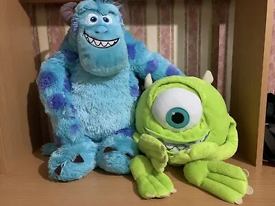 Disney Pixar Sully And Mike Wazowski Monsters Inc Plush Toys Large Bundle Kids • £3.20