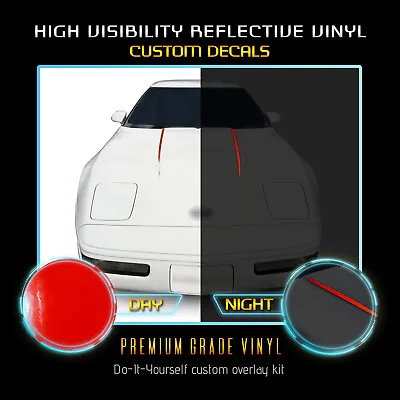 For 1984-1996 C4 Corvette Hood Spears Stripes Trim Vinyl Decals Gloss Reflective • $24.95