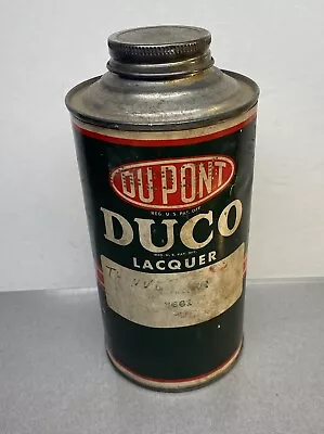 VINTAGE DUPONT DUCO Car Automotive LACQUER Can Empty Metal Cone Top • $15.95