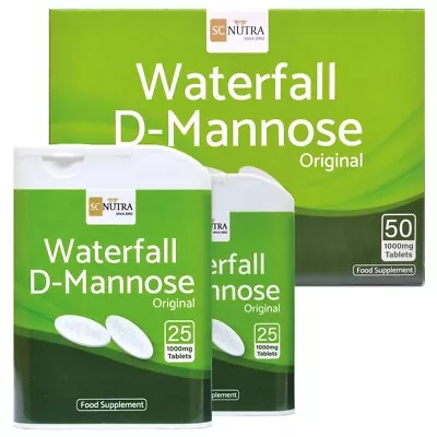 Waterfall D-Mannose 1000mg Tablets | High Purity Birch D-Mannose | No Bulkers • £188.52