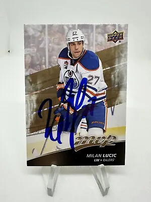 Milan Lucic Signed Autograph 2017-18 MVP Hockey Card #7 Flames Oilers Bruins • $9.99