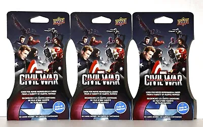 3 Pack Lot 2016 Upper Deck Marvel Captain America Civil War Walmart Exclusive • £14.41