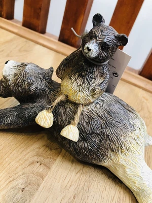 £9.85 • Buy Next Bonnie The Bear Sleeping Ornament Animal Sculpture Figurine Statue Home