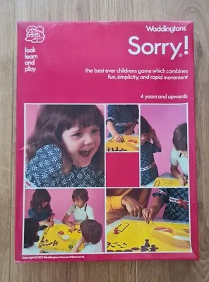 Waddingtons Sorry! Board Game 1970s Edition *Vintage* • £17