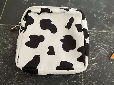 Sanitary Period Storage Bag Pad Purse Pouch Towel Girls Women Cow Print Design • £3.95