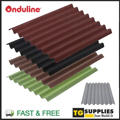 Quality Onduline Easyline Bitumen Corrugated Roofing Sheets 1000x760mm • £13.99