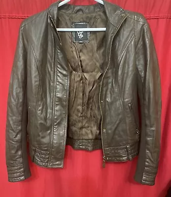 Women’s VERO MODA Real Leather Vintage Brown Jacket Coat Size 170/88 China • $9.99