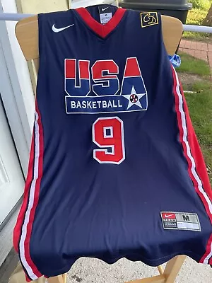 Rare Vintage NIKE Michael Jordan USA Basketball Dream Team Signed Jersey 90s SzM • $99.99