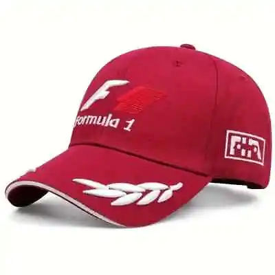 Mens Ladies F1 FORMULA 1 ONE Adjustable Baseball Cap Hat UV Protection RED • £13.95