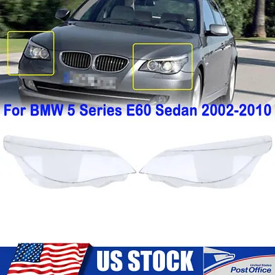 2x Headlight Headlamp Lens Cover For BMW E60 E61530i 528i 528xi 530xi 2008 200 • $79.95