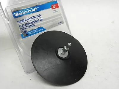 NEW Mastercraft 5  Dia X 1/4  Shank Rubber Backing Pad Sanding Discs Fits Drills • $8.99