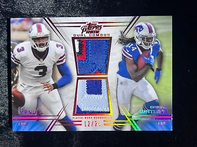 2014 Topps Prime Dual Combo Relics /25 EJ Manuel Sammy Watkins RC Bills • $4.99