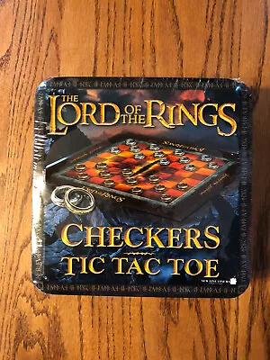 Lord Of Rings LOTR Checkers & Tic Tac Toe Game Tin NEW!! SEALED! Shrink Wrapped! • £38.61