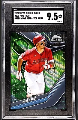 2023 Topps Chrome Mike Trout Green Wave Refractor /99 SGC 9.5 Angels • $37.99