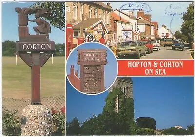 Hopton & Corton On Sea Multi View Colour Postcard Posted 1995 • £3.60