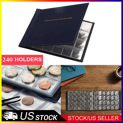 New 240 Pockets Money Book Coin Storage Album For Coins Holder Collection Books • $9.99