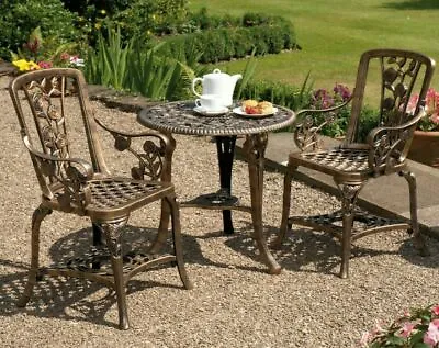 £51 • Buy 3pc Garden Bistro Set 2 Chairs & Table Furniture PVC Outdoor Patio Dining 