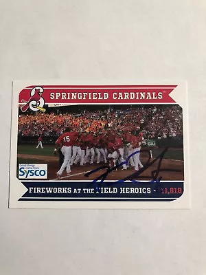 2013 Springfield Cardinals Xavier Scruggs Auto Signed Autograph  • $4