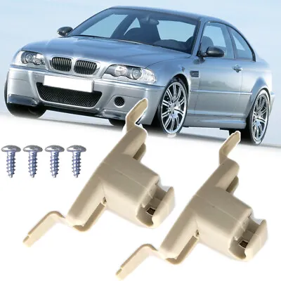 2x Sun Visor Clips Holder Brackets Mount For BMW 3 5 7 Series E46 E38 E39 E53 X5 • $6.94