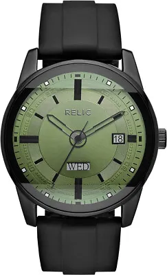 Relic By Fossil Men's Everet Analog-quartz Watch With Silicone Strap Black 24 • $75