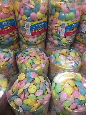Full Tub Of 500 Frisia Flying Saucers UFO Sherbert Filled Party Sweets £19.99 • £19.99