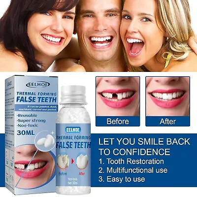 Diy Temporary Missing Tooth Repair Cosmetic Gap Filler False Teeth Glue Fake • £3.59