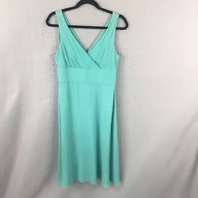 J Crew Dress Women 8 Mint Green 100% Silk Crinkle Empire Waist Dressy Sleeveless • $24.97
