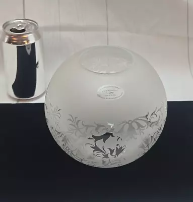 6  Vianne Satin Etched Tulips And Vines Ball Lamp Shade Very Nice • $45