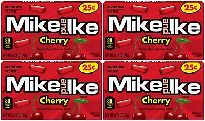 4x Mike & Ike Cherry Minis Chewy Cherry Flavored Candy 22g American Candy • $8.39