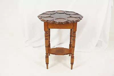 Antique Victorian Tiger Oak Table Games Table Scotland 1900 H251 • $487.50