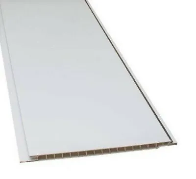 £0.99 • Buy Gloss White Chrome Inset Bathroom Panels Ceiling Wet Wall PVC Cladding Shower