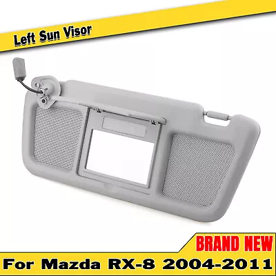 Gray Left Side Sun Visor Sunshade Shade W/Mirror For 2004-2011 2005 Mazda RX-8 • $68.69