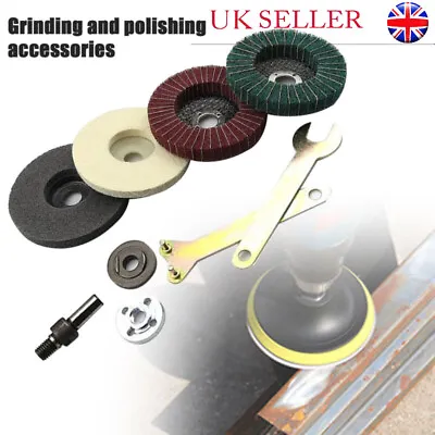 £12.99 • Buy Stainless Steel Polishing Kit For Angle Grinder Flap Disc Buffing Accessories UK