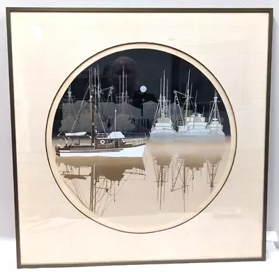 Virgil Thrasher 1979 Vintage Fishing Fleet Limited Edition Litho Signed  13/100 • $250